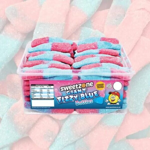 Sweetzone Giant Fizzy Blue Bottles Tub 805g