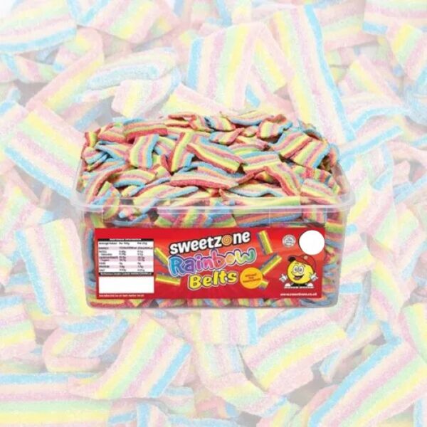 Sweetzone Rainbow Belts Sweet Tub 805g