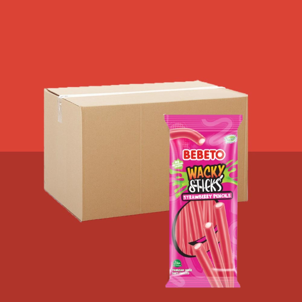 Bebeto Wacky Sticks Strawberry Pencils 160g x12