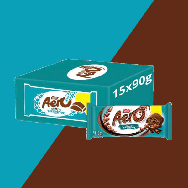 Aero Hazelnut Chocolate Block 90g x15