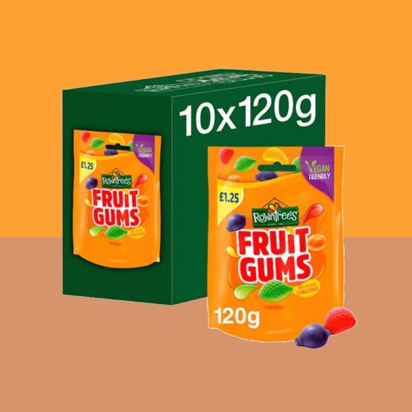 Rowntrees Fruit Gums 120g x10