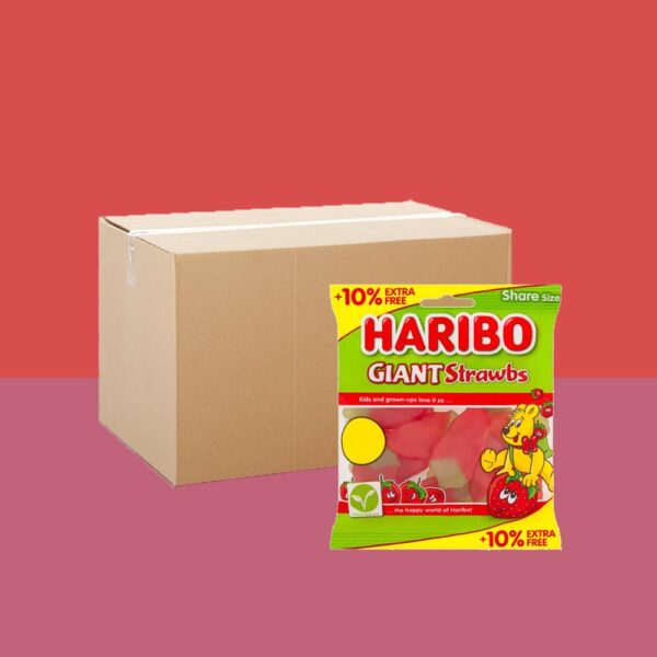 Haribo Giant Strawbs 140g x12