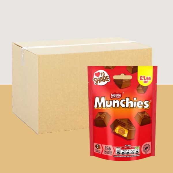 Munchies Milk Chocolate & Caramel Share Bag 81g x10