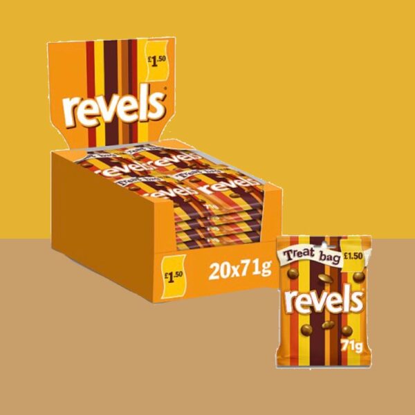 Revels Milk Chocolate Treat Bag 71g x20