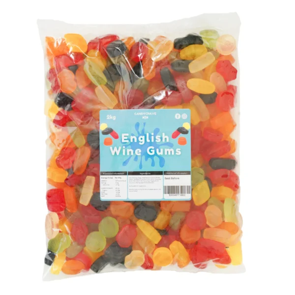 Candycrave English Wine Gums 2kg