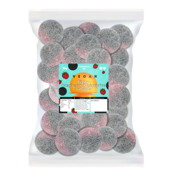 Candycrave Vegan Fizzy Raspberry & Liquorice Sunsets 2kg