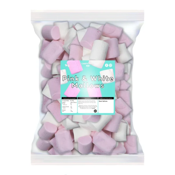 Candycrave Pink & White Mallows 1kg