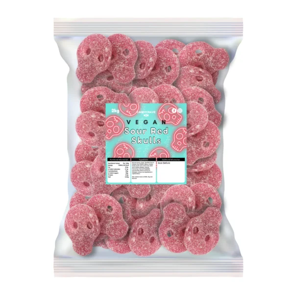 Candycrave Vegan Fizzy Red Skulls 2kg