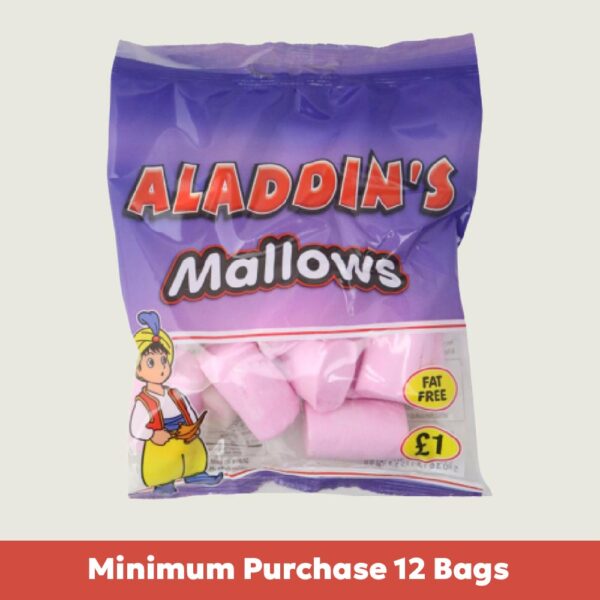 Aladdin's Large Pink & White Mallows 100g x12