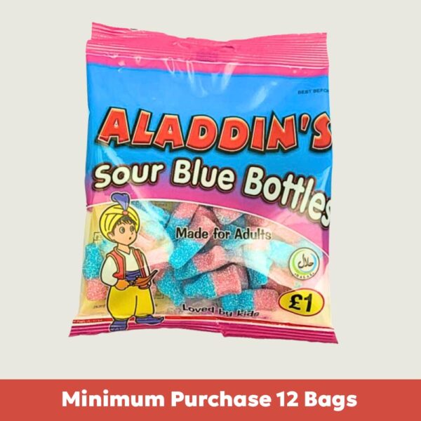 Aladdin's Sour Bubblegum Bottles 110g x12