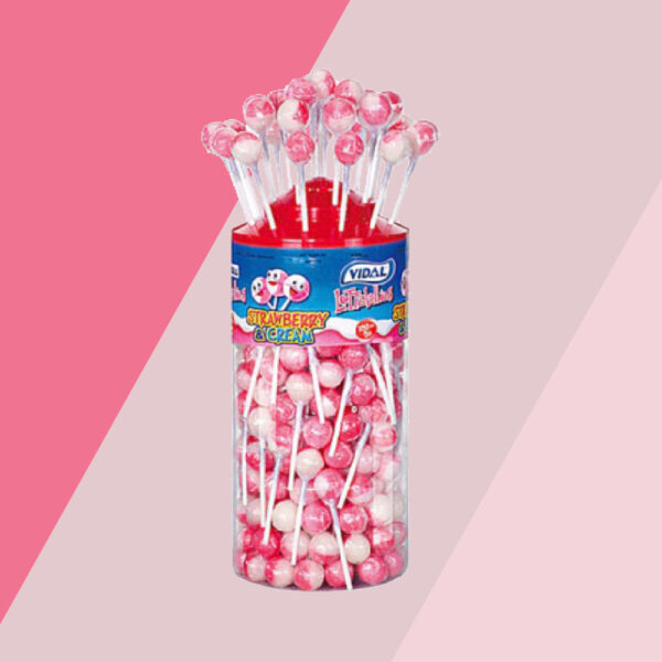 Vidal Strawberry & Cream Lollies 150 Count