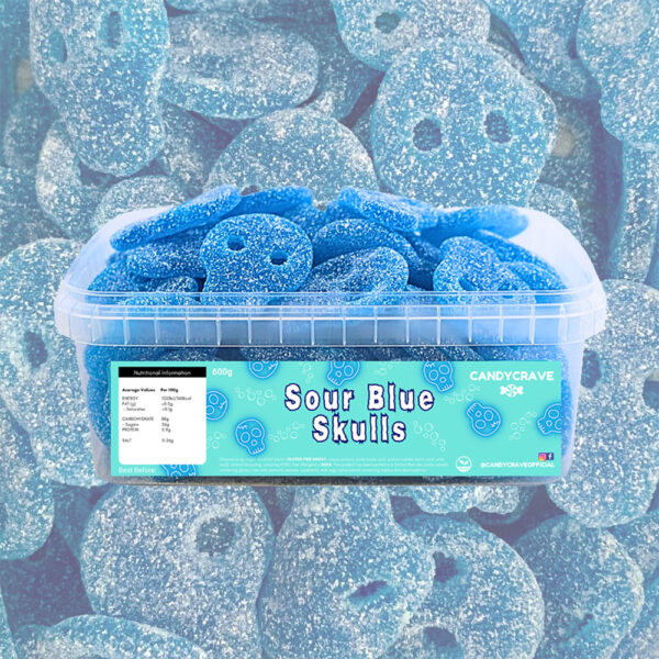 Candycrave Fizzy Blue Skulls Tub 600g