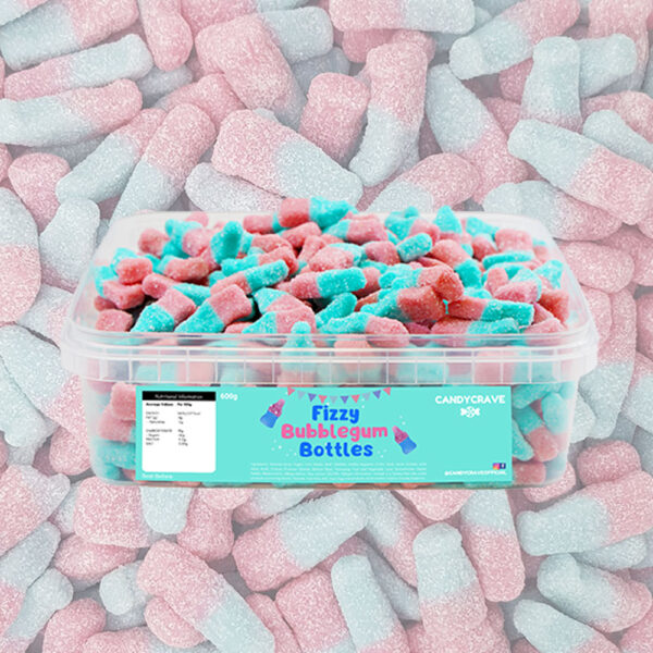 Candycrave Fizzy Bubblegum Bottles Tub 600g