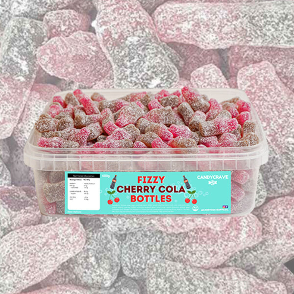 Candycrave Fizzy Cherry Cola Bottles Tub 600g