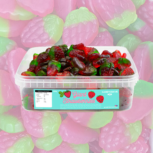 Candycrave Giant Strawberries Tub 600g