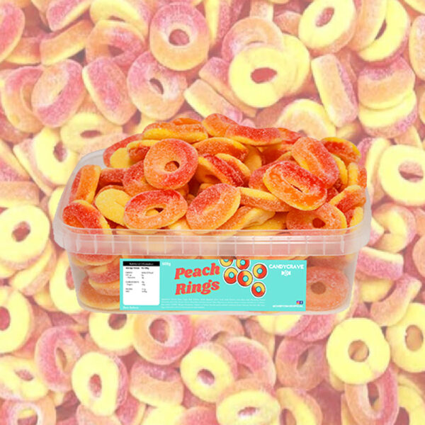 Candycrave Peach Rings Tub 600g