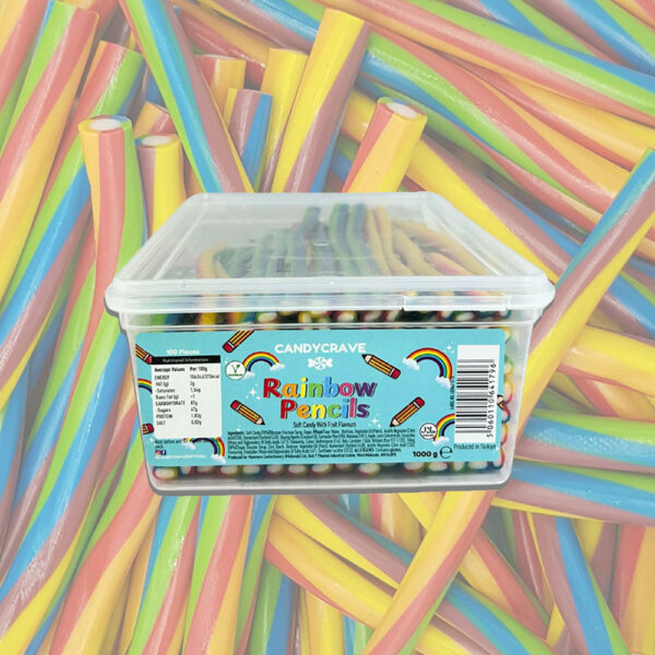 Candycrave Rainbow Pencils Tub 100 Count