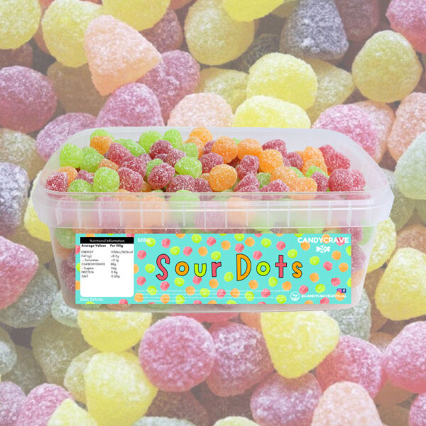 Candycrave Sour Dots Tub 600g