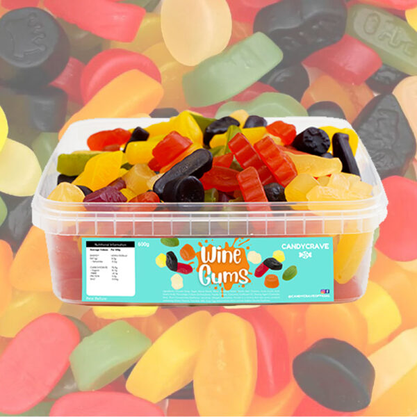 Candycrave Wine Gums Tub 600g