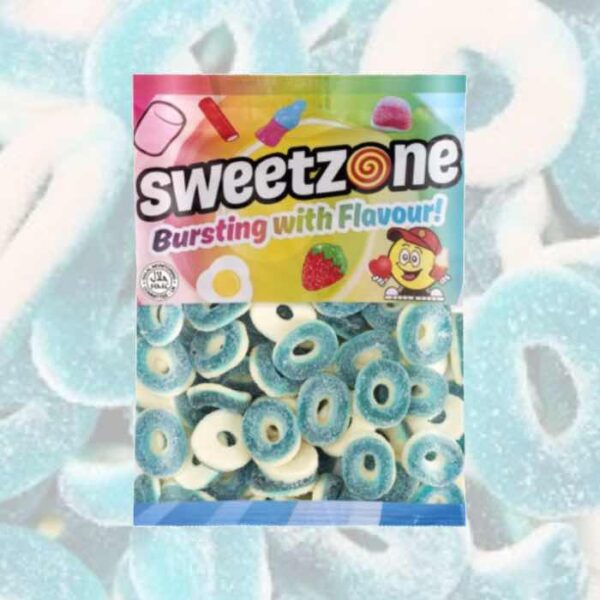 Sweetzone Sour Blue Raspberry Rings 1kg