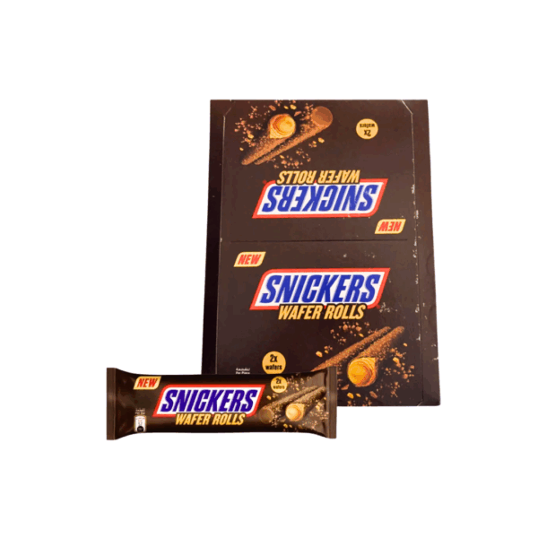 Box of 12 - Snickers Wafer Rolls 24g