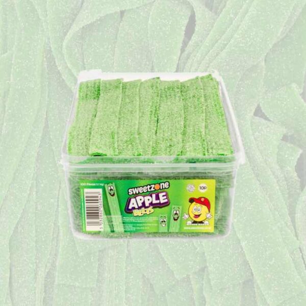 Sweetzone Fizzy Apple Belts 100 Count