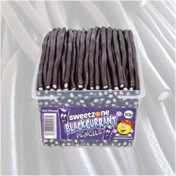 Sweetzone Blackcurrant Pencils Tub 100 Count