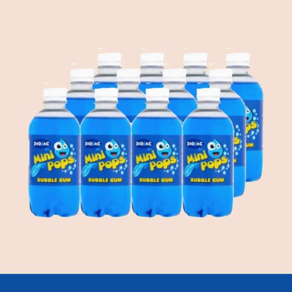 Zodiac Bubblegum Mini Pops Bottles 330ml x12