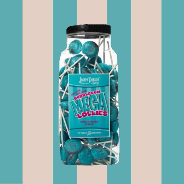 Joseph Dobson Bubblegum Mega Lollies 90 Count Jar