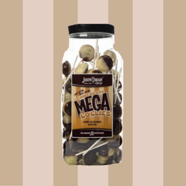 Jospeh Dobson Chocolate Mega Lollies 90 Count Jar