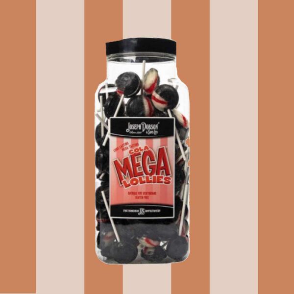 Joseph Dobson Cola Mega Lollies 90 Count Jar