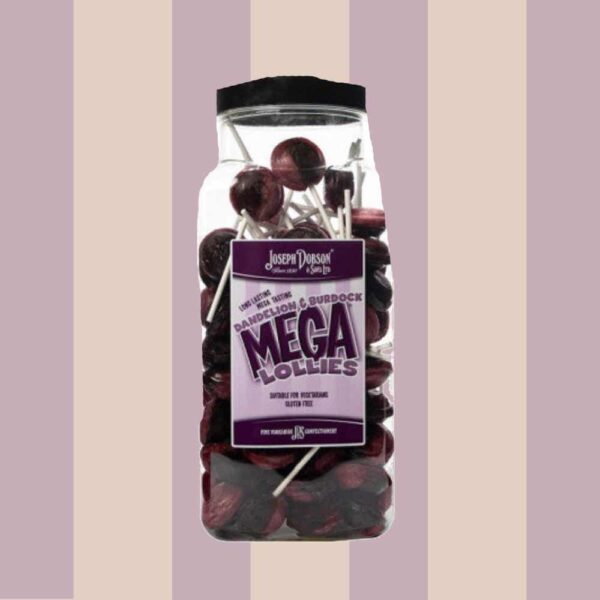 Joseph Dobson Dandelion & Burdock Mega Lollies 90 Count Jar