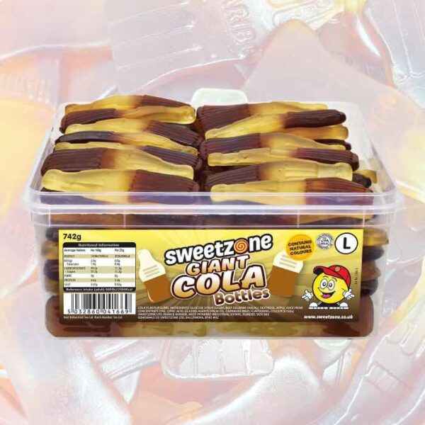 Sweetzone Giant Cola Bottles Tub 742g