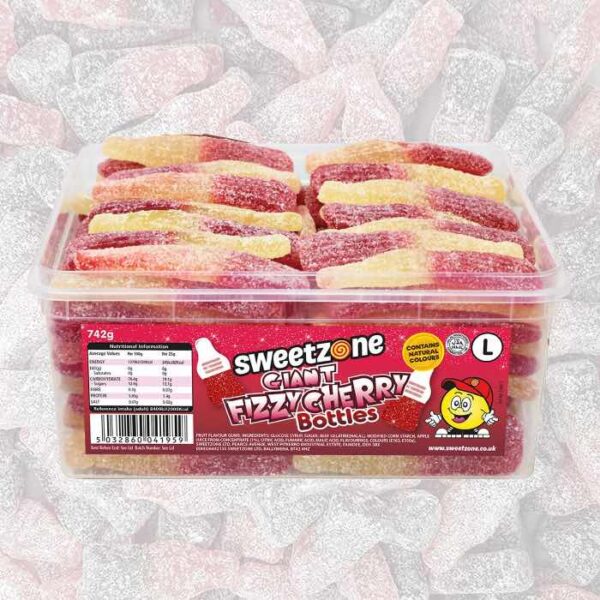 Sweetzone Giant Fizzy Cherry Bottles 742g