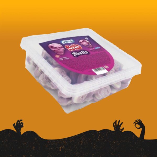 Halloween Jelly Skulls Tub 75 Count