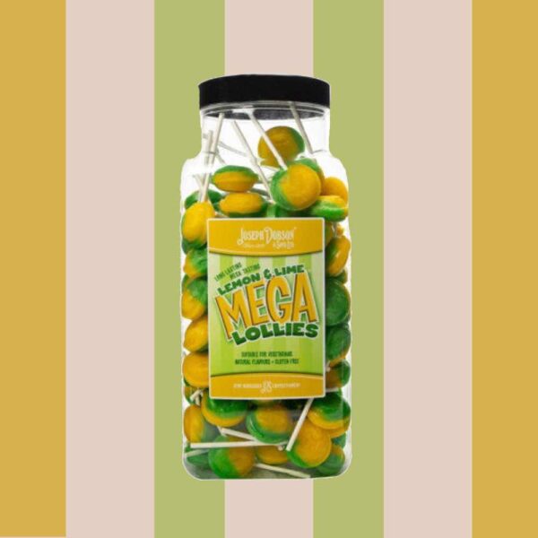 Joseph Dobson Lemon & Lime Mega Lollies 90 Count Jar