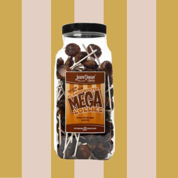 Joseph Dobson Peanut Butter Mega Lollies 90 Count Jar