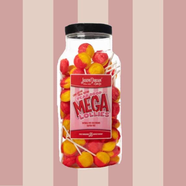 Joseph Dobson Pear Mega Lollies 90 Count Jar