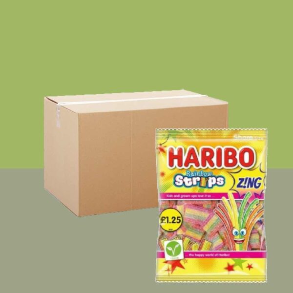 Haribo Fizzy Rainbow Strips 130g x12