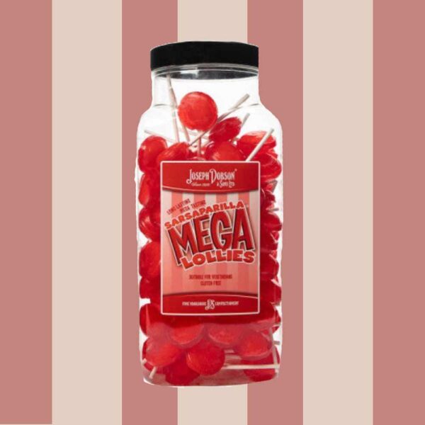Joseph Dobson Sarsaparilla Mega Lollies 90 Count Jar