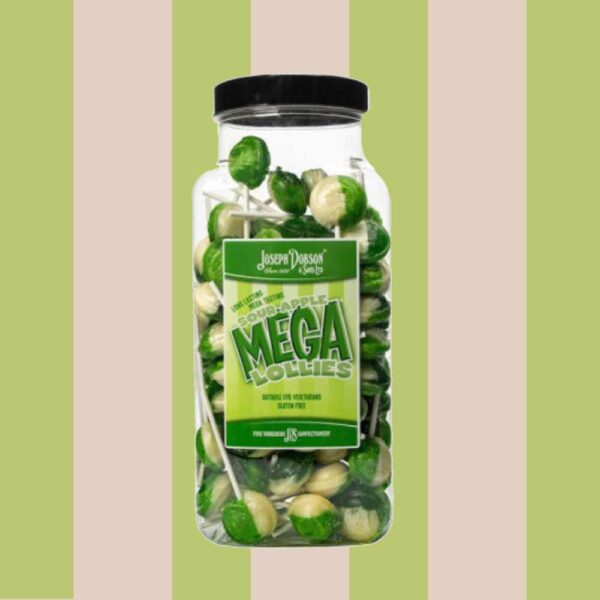 Joseph Dobson Sour Apple Mega Lollies 90 Count Jar