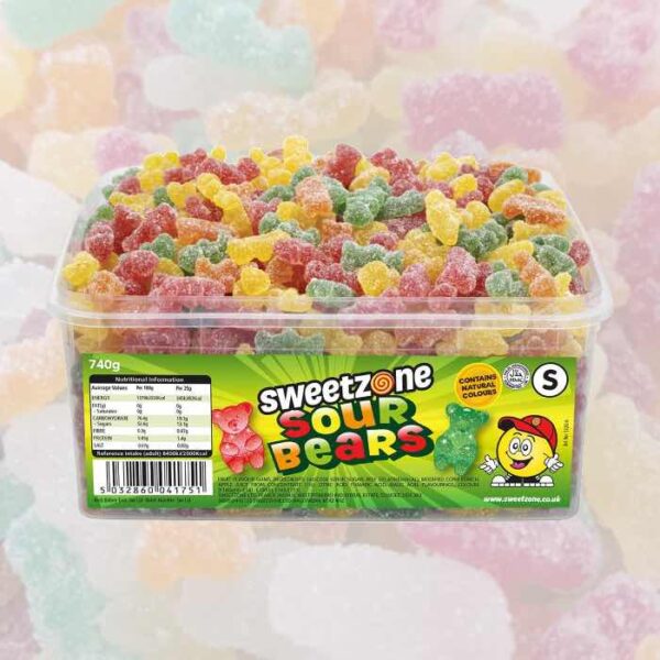 Sweetzone Sour Bears Tub 740g