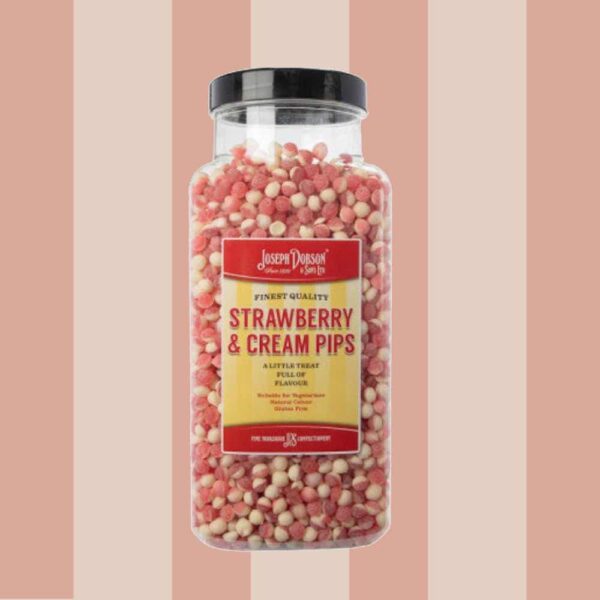 Joseph Dobson Strawberry & Cream Pips 2.72kg Jar