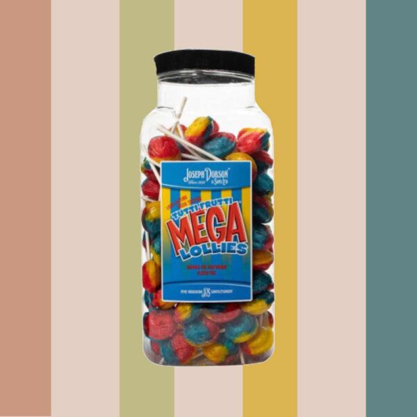 Joseph Dobson Tutti Frutti Mega Lollies 90 Count Jar