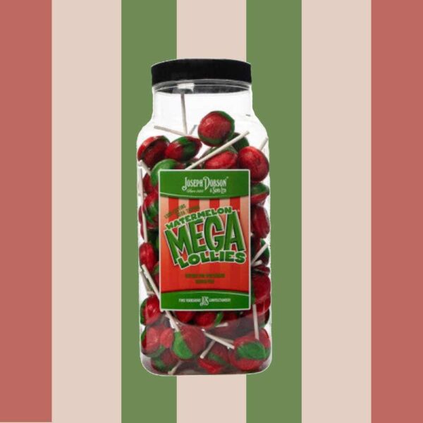 Joseph Dobson Watermelon Mega Lollies 90 Count Jar