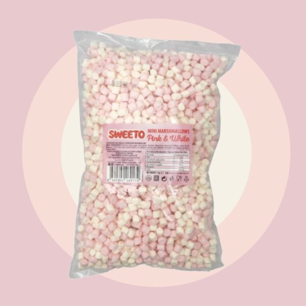 Sweeto Mini Pink & White Marshmallow 1kg