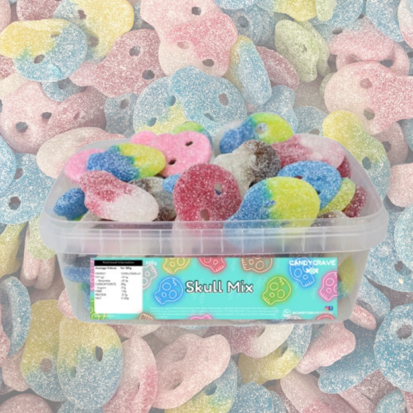 Candycrave Fizzy Skull Mixture Tub 600g