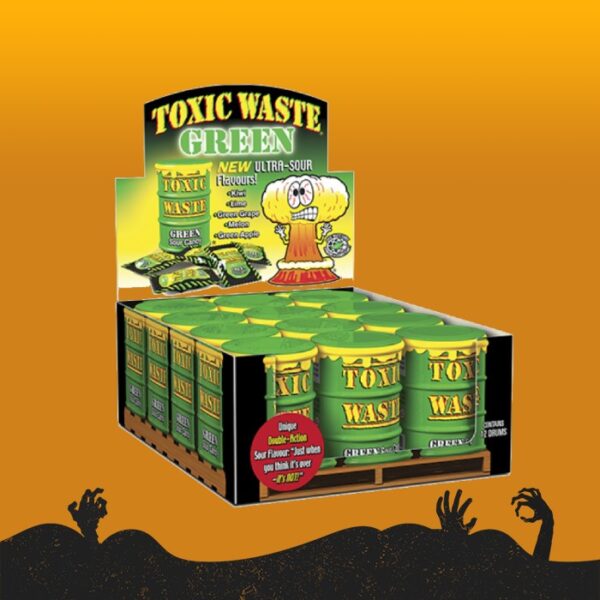 Toxic Waste Drums Green x12
