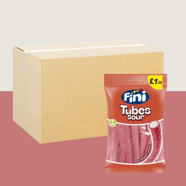 Fini Sour Strawberry Tubes 140g x12