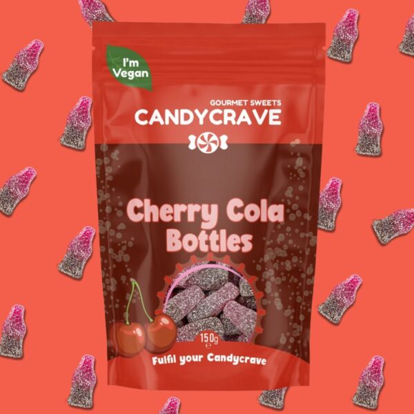 Candycrave Fizzy Cherry Cola Bottles Pouch 140g x10